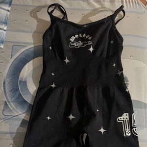 Darc Sport Black Star Jumpsuit wolves romper